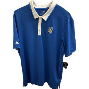 Adidas Golf Shirt Men's Xl Blue 2016 Oakmont US Open Climacool Squirrel Logo